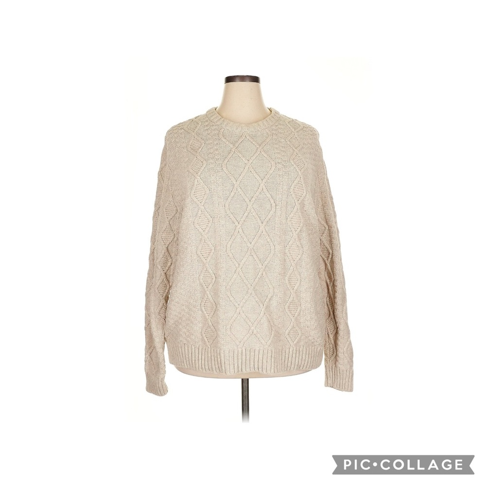Women's Cream Cable Knit Sweater